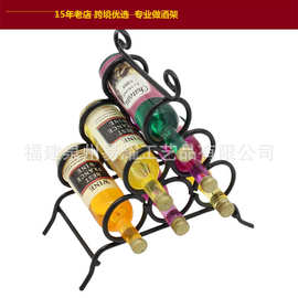 简约铁艺桌面红酒架 饭店酒吧金属工艺装饰酒架