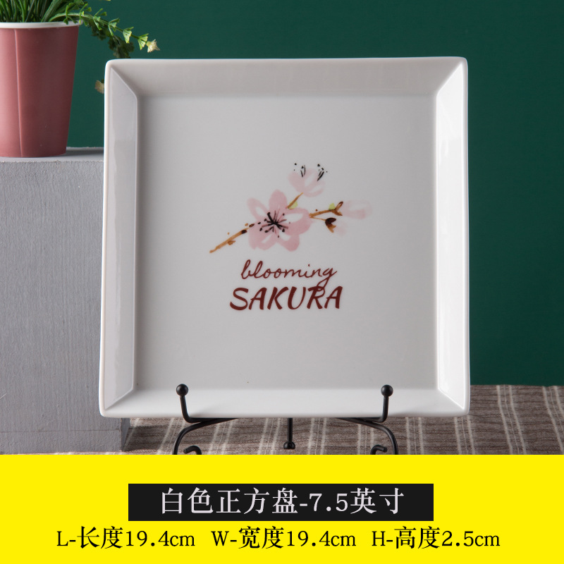 LOGOTIPO de encargo del restaurante rectangular de cerámica blanco de la placa