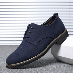 2023 New Men's Plus Size Fashion Trend Block Casual Loafers Laced Korean Style Men's Shoes Overseas Trade Shoes
