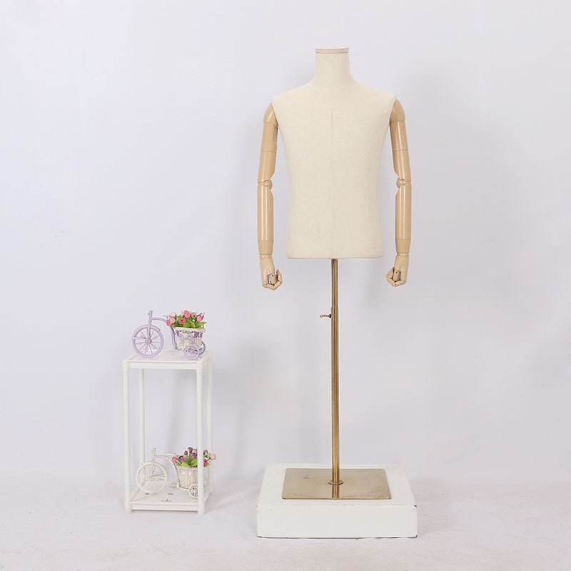 Maniquí de lino de medio cuerpo para hombre adulto, para tienda de ropa, para vestidos de novia, perchero para ropa, perchero para pantalones, perchero para zapatos, cabeza de maniquí image 11