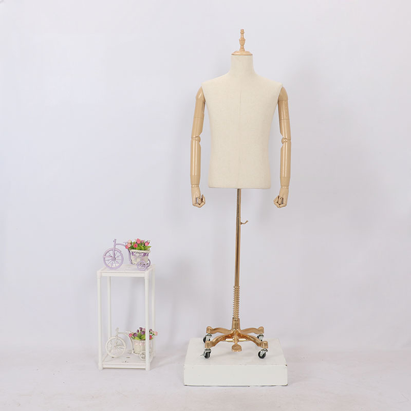 Maniquí de lino de medio cuerpo para hombre adulto, para tienda de ropa, para vestidos de novia, perchero para ropa, perchero para pantalones, perchero para zapatos, cabeza de maniquí image 21