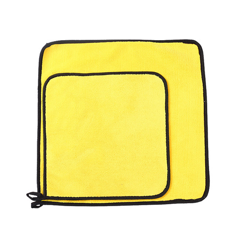 Wholesale car wash towels, logo-printable special car wipe towels, coral velvet double-sided thickened water-absorbent car rags