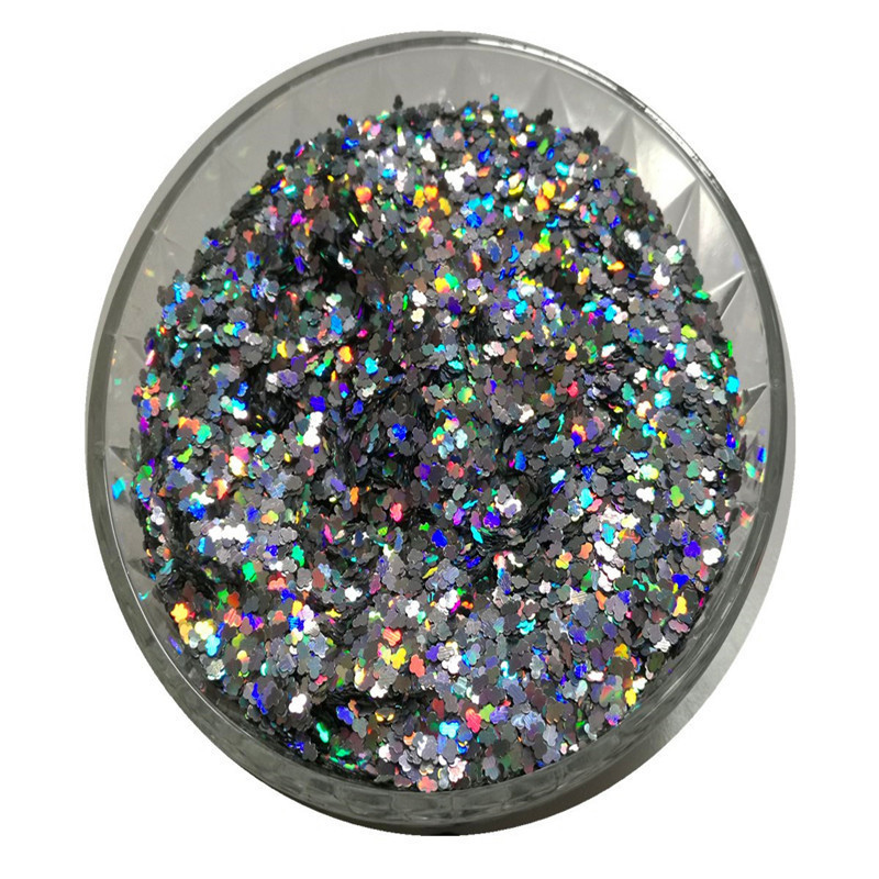 3MM laser silver cloud-shaped sequins 3MM glitter quicksand mobile phone protective shell luminous shaped sequins