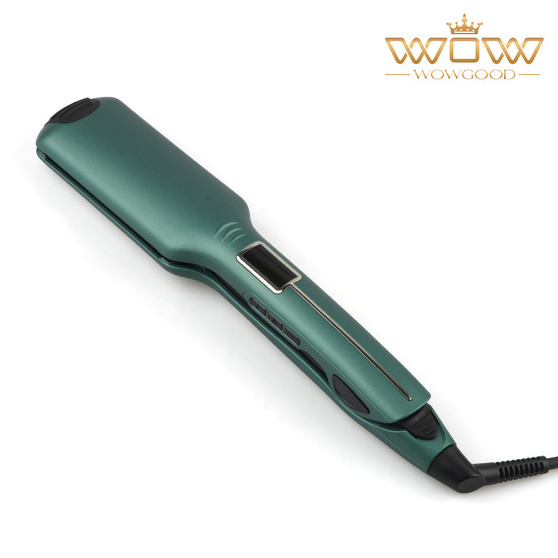 Nuevo alisador de cabello transfronterizo de placas anchas tipo ondas, pinza eléctrica para barba, anti-frizz, alisador para cabello voluminoso