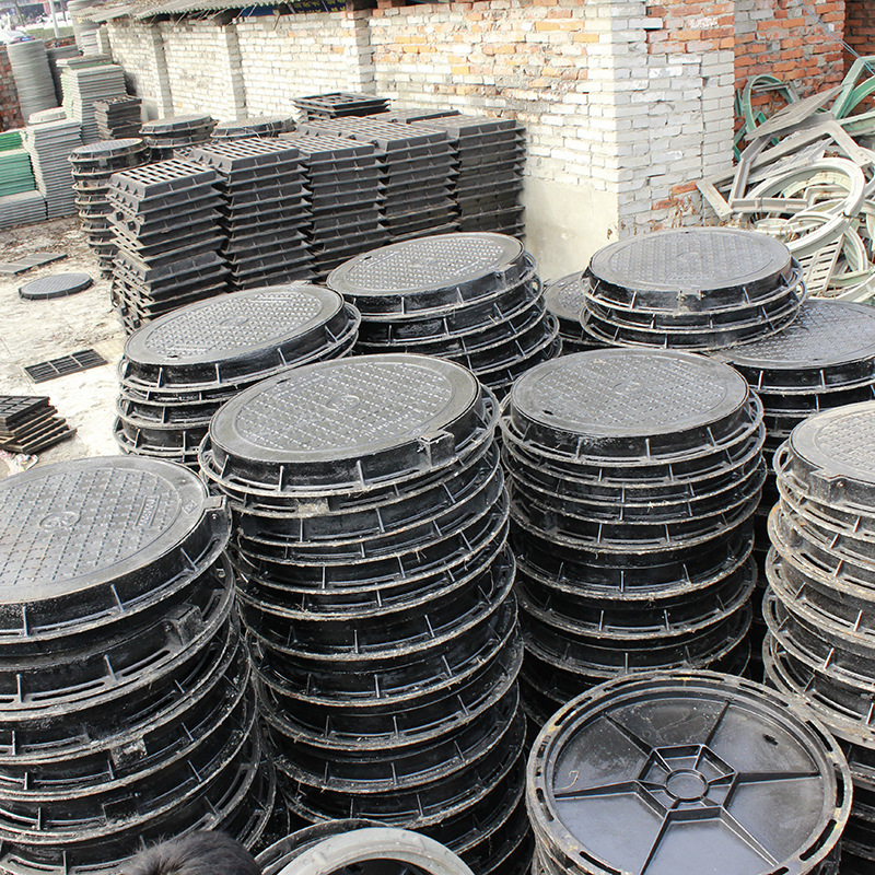 市政工程雨水井盖圆型c250方型 铸铁井盖批发球墨铸铁井盖