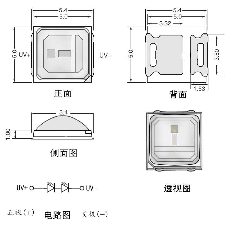505460&deg;�Ϲ�LED�鱦�������׵���365-370nm+395-400nm˫������Դ