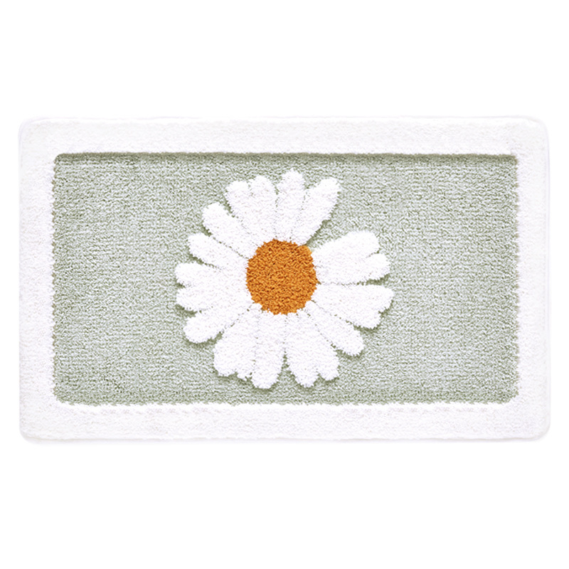 Fábrica personalizada de dibujos animados flocado alfombra de puerta de baño alfombra de baño alfombra antideslizante alfombra de absorción de agua