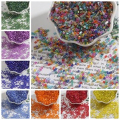 2MM Colorful Glass Beads Hand-Stitched Bead Stringing Loose Beads DIY Craft Glass Rice Beads Material Cross-Stitch Beads Decorative Accessories