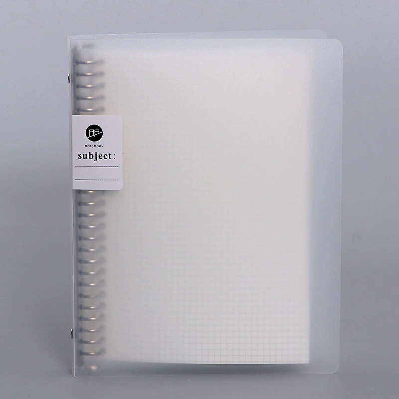 Refillable PP Cover Notebook Binder, Metal Clip Binder, A5/B5, 60 Sheets Options