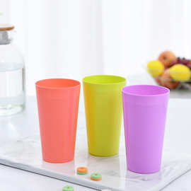 新款时尚广口杯刷牙漱口杯 塑料水杯 纯色塑料杯 户外运动饮料杯