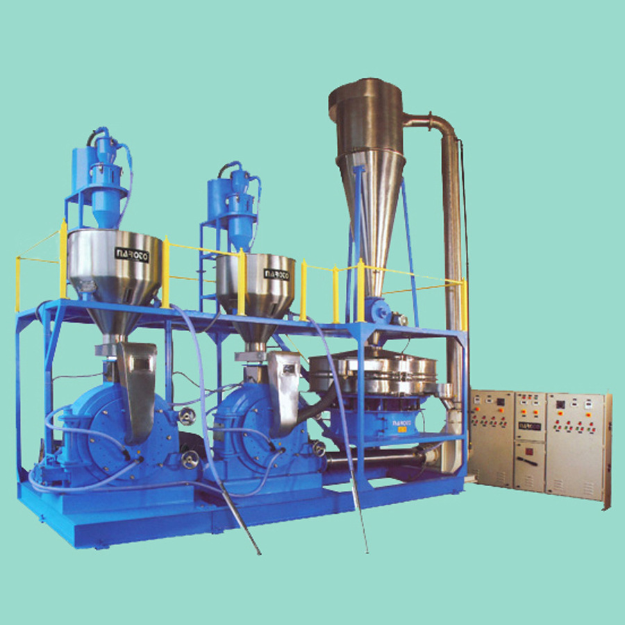 供应高效益双机磨盘磨粉机  双磨盘磨粉机