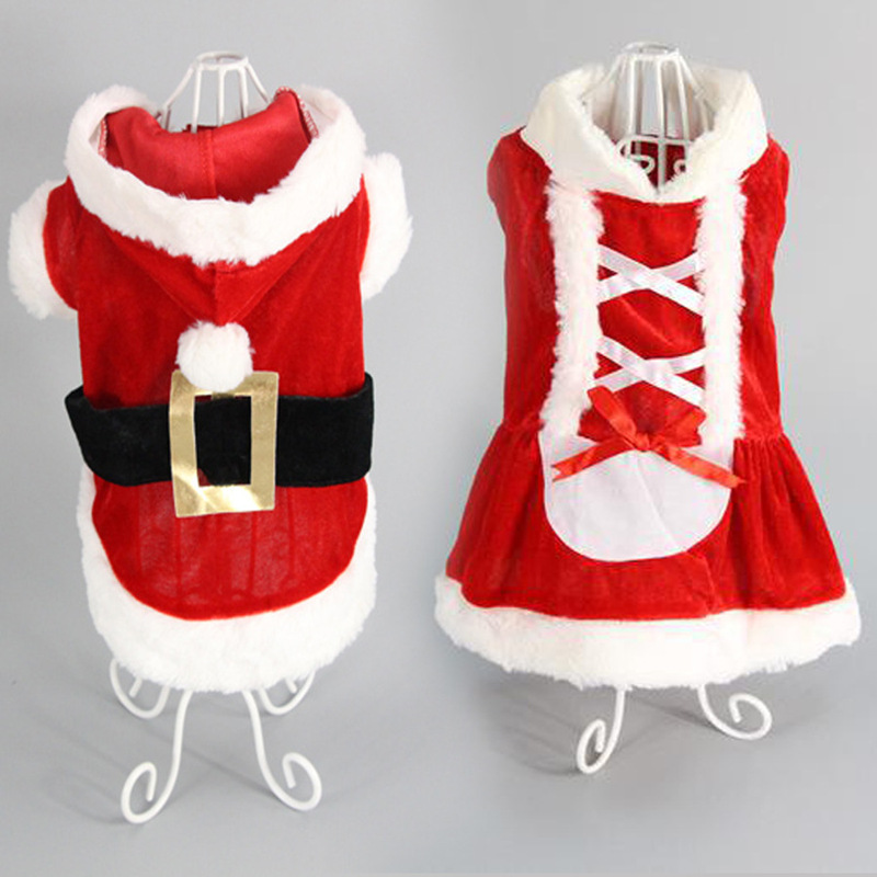 Spot foreign trade pet dog Christmas transformation outfit Santa Claus clothes classic dog pet Christmas coat Spot foreign trade pet dog Christmas transformation outfit Santa Claus clothes classic dog pet Christmas coat