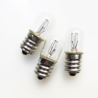 仪器指示灯220v5w螺口e12灯泡 T型灯 管狀燈泡|ru