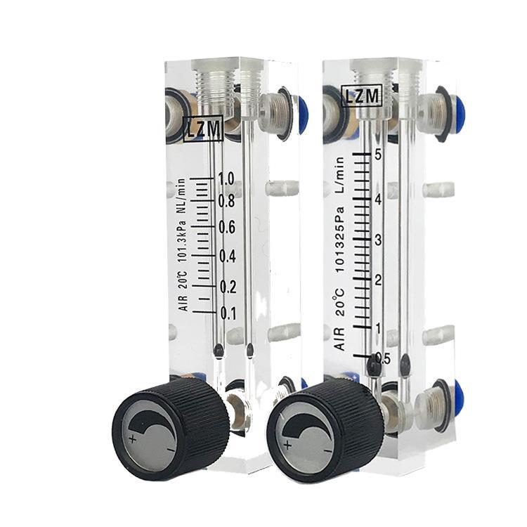 4T压缩空气流量计氮气流量表气体转子液体水浮子小流量计面板式1L