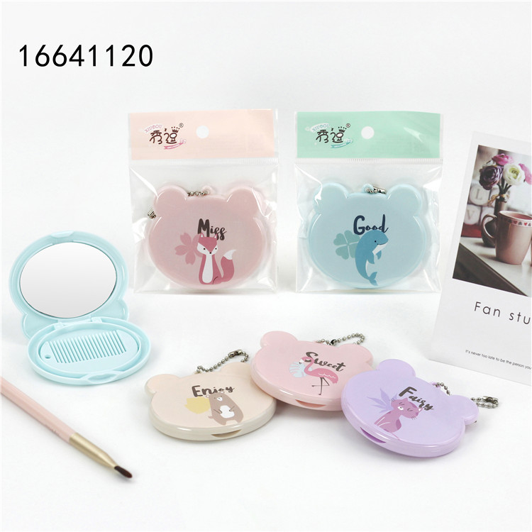 N3531 Bear Head espejo peine traje Belleza Espejo peine del pelo Yiwu 2 yuanes dos yuanes