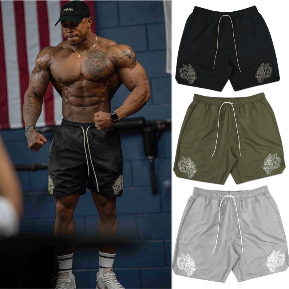 thumbnail for Muscle Men\&#039;s Sports Shorts Men\&#039;s Loose Elastic Breathable Quick-drying Casual Running Training Fitness Shorts Trendy