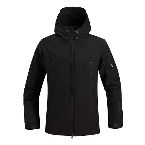 Shark skin soft shell jacket men's winter velvet waterproof and windproof cycling jacket warm tactical windbreaker mountaineering