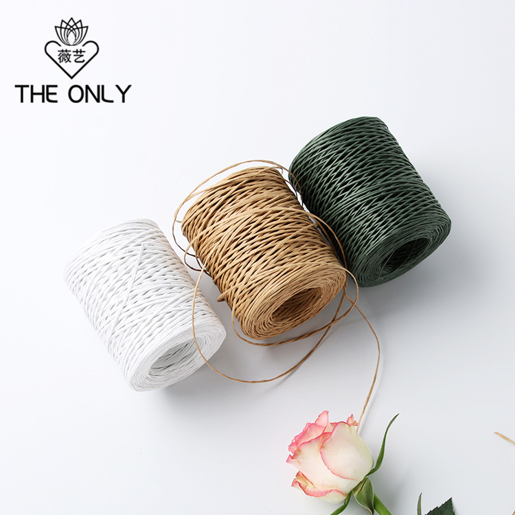 200m卷装铁丝绳 1.2mm纸包细铁丝鲜花花束包花材料花店园艺用品