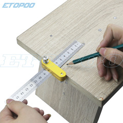 ETOPOO steel ruler ruler locator steel ruler positioning block marking locator ruler scriber