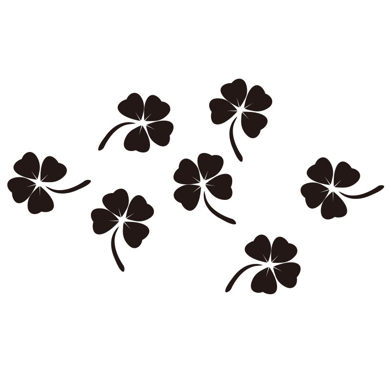 Eco-friendly Acrylic Home Decor Four-leaf Clover 3D Mirror Wall Sticker For Living Bedroom Children's Room Background_voghion.com
