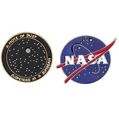 Eurasian New NASA American Aerospace Agency Logo Suspended Cosmic Series Starry Brooch