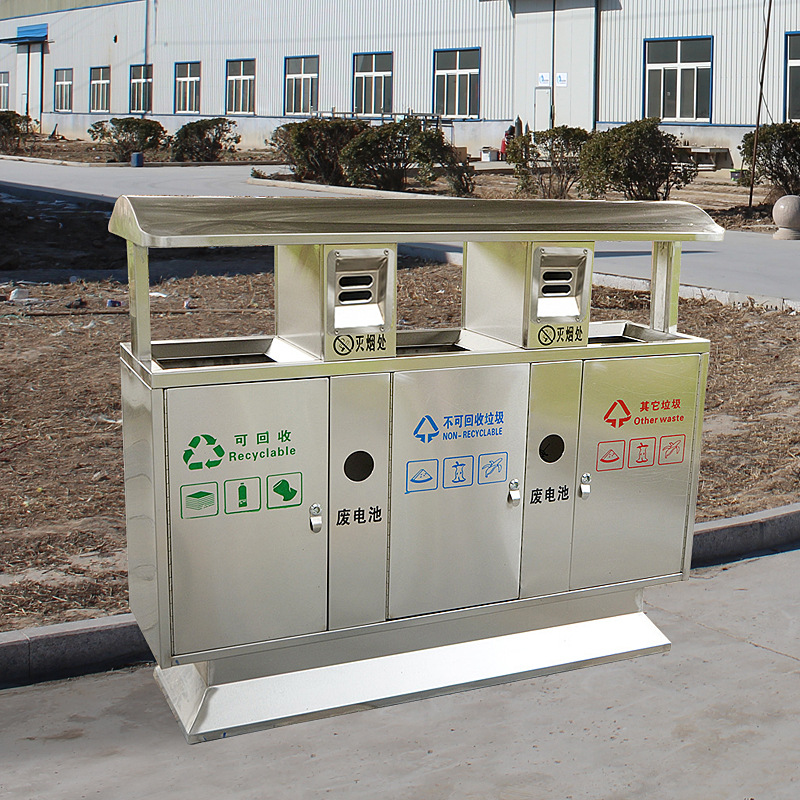 不锈钢垃圾箱   三分类垃圾桶分类垃圾桶 垃圾桶三分类户外环卫