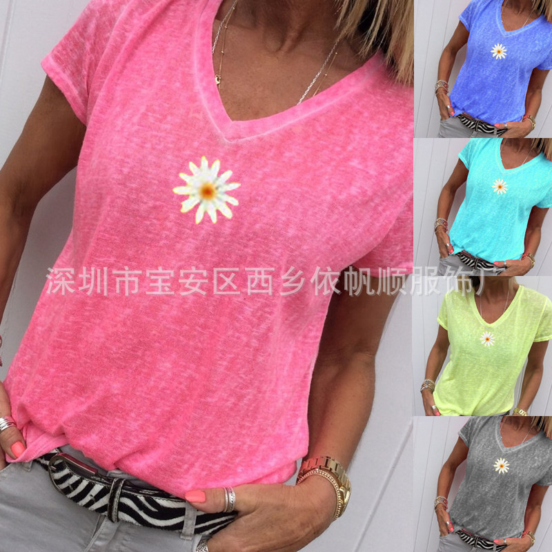Summer knitted short sleeve T-shirt