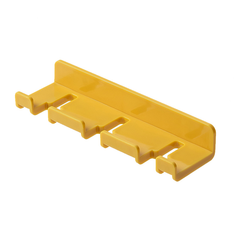Pin tu hogar de almacenamiento montado en la pared gancho pegajoso baño cocina pasta Punch-libre gancho baño cepillo de dientes rack