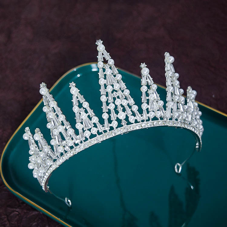 2020 New Bridal Headwear Luxurious European Large Crown Hair Accessories European Queen Crown Wedding Gauze Style Accessories