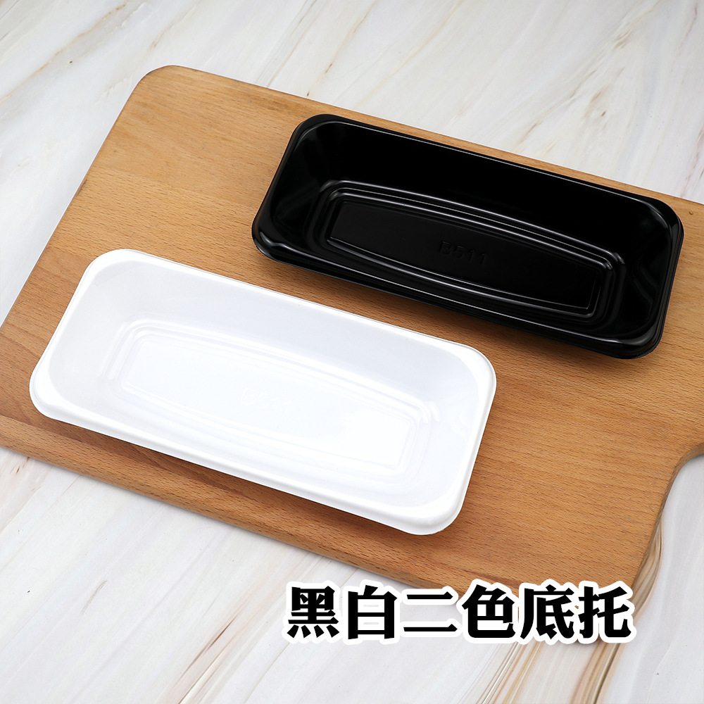 Caja de embalaje de pastel de toalla, caja de embalaje de sándwiches coreanos, caja de plástico transparente rectangular para el exterior image 4