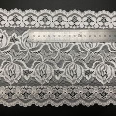 18cm Elastic Trimmed Knitted Lace, Double Wave 22 Rose Flower Jersey Spandex Fabric – Lace Trimmings Wholesale Accessory Material