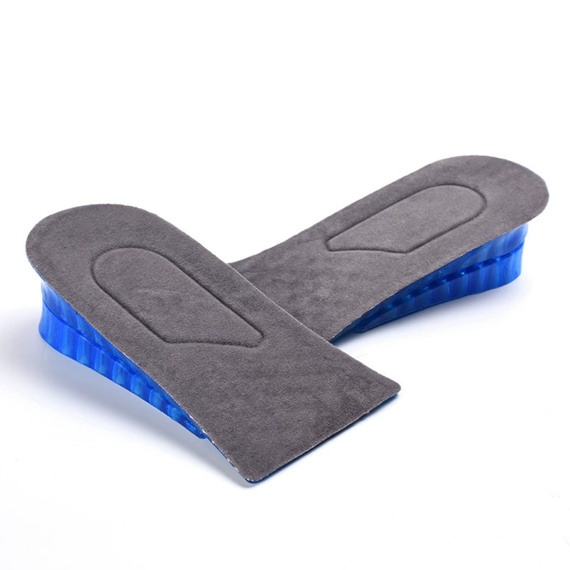 Внутренняя повышающая стелька, мужская и женская универсальная двухслойная силиконовая сотовая половинная подушка, амортизирующая стелька, повышающая отскок