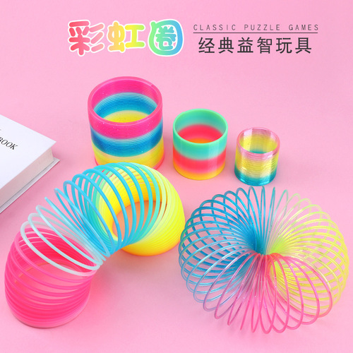 Creative children's toys rainbow circle large, medium and small sizes transparent baby educational rings nested rings in various shapes