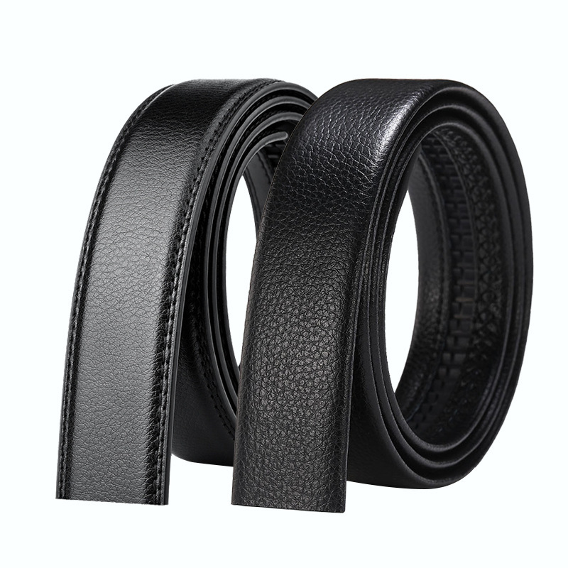 Men's belt with automatic buckle headless belt body imitation leather scratch-resistant automatic buckle belt 3.6CM wide manufacturer batch Men's belt with automatic buckle headless belt body imitation leather scratch-resistant automatic buckle belt 3.6CM wide manufacturer batch