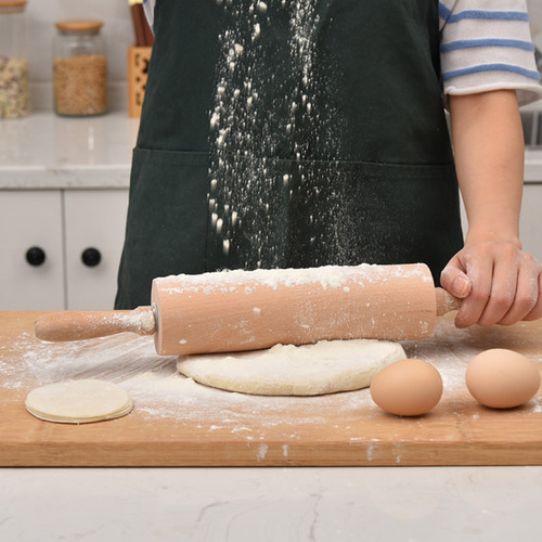 One Wood One Craftsman Wooden Rolling Pin Unpainted Unwaxed Beech Wood Rolling Pin Dumpling Skin Pressing Pin Baking Tool
