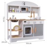 Big wooden realistic family kitchen, toy, set for boys, children's kitchenware, new collection