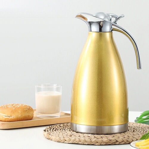 Thickened 304 stainless steel insulation kettle, double-layer vacuum hot and cold water kettle, European coffee pot, gold store annual meeting special box