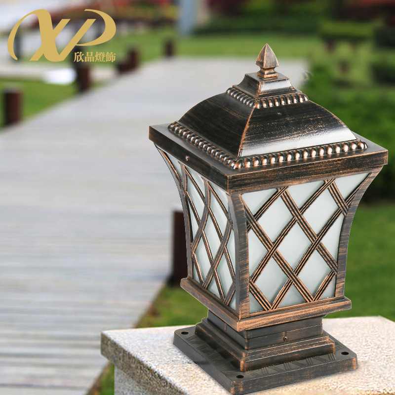 Outdoor Garden Lamp Home Highlight Wall Lamp Bronze Color Indoor Garden Villa Lamp Outdoor Waterproof Column Head Lamp