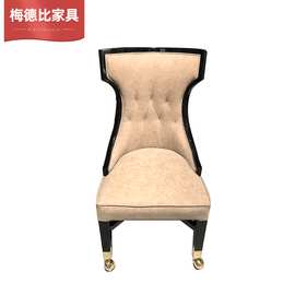 餐椅百家乐扑克椅德州扑克牌桌椅折叠扶手椅实木餐椅现代简约风