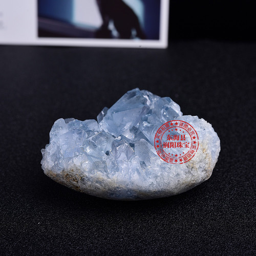 Natural Celestite Crystal Raw Stone Blue Mineral Crystal Box Mine Strange Stone Teaching Collection Ornament Specimens Wholesale
