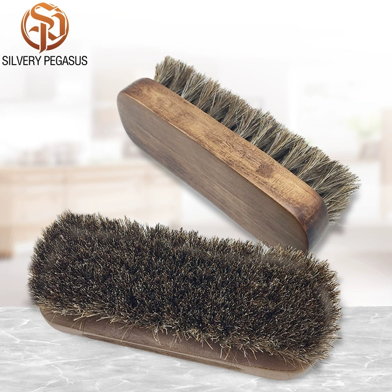 Щетка для чистки обуви из лотосового дерева с маленькими изогнутыми щетинками, в наличии, оптом, возможно нанесение лазерного логотипа, деревянная щетка для обуви, щетка для чистки.