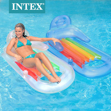 INTEX58802扶手靠背豪华水上躺椅玩水拍照游泳浮排水上充气浮床