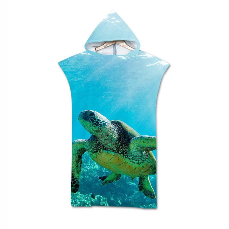 Factory direct adult bath towel beach towel cape Cape Christmas printed hooded bath towel