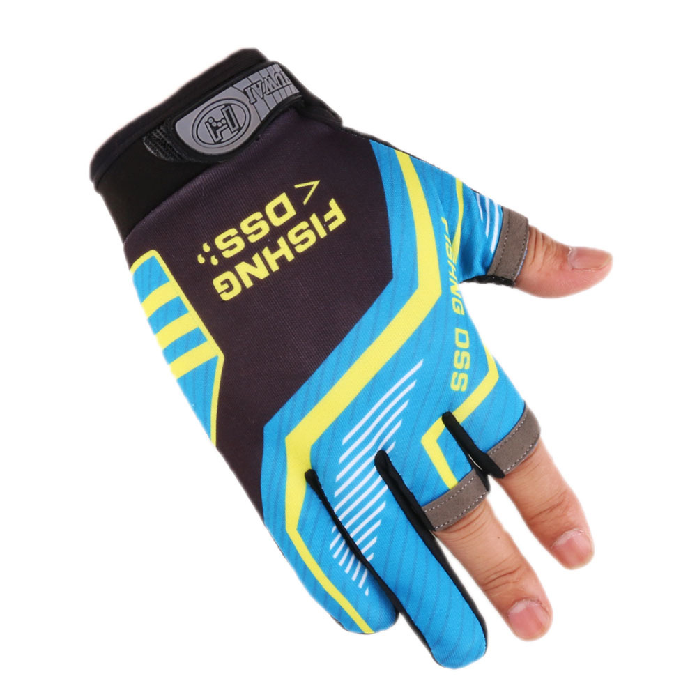 Guantes de pesca de protección solar nuevos hombres y mujeres de protección solar guantes deportivos al aire libre expuestos guantes de tres dedos guantes de equitación