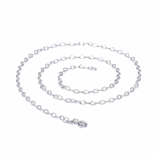 Korean style versatile S925 sterling silver necklace for women, pendant with chain, round bead heart-shaped O-shaped cross silver necklace, clavicle chain