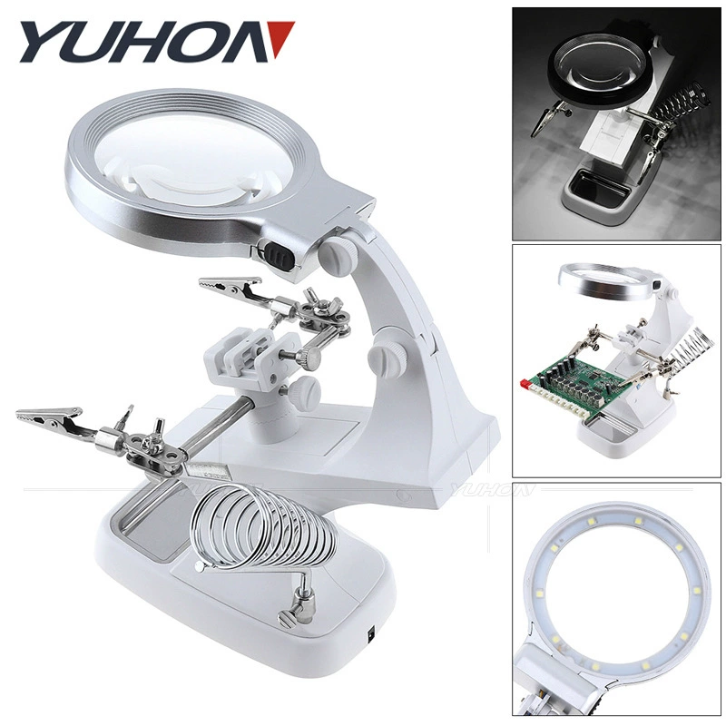 Новый светодиодный супер яркий энергосберегающий светильник для обслуживания мобильных телефонов настольная лампа вращающийся на 360 градусов лабораторный инструмент для ремонта увеличительное стекло