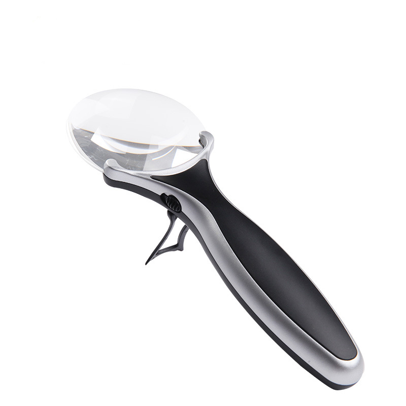 手持带led灯放大镜高清礼品工艺品放大镜老人阅读放大镜789H-075