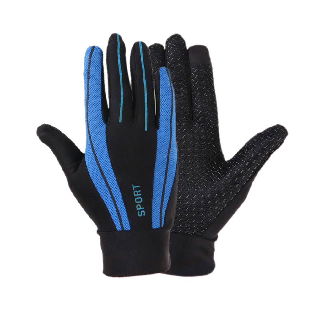 Nueva primavera y verano para hombres y mujeres guantes de equitación deportes al aire libre de alta elástica delgada transpirable malla pesca guantes de pantalla táctil