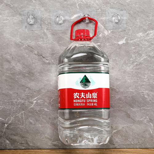 Transparent horn hook, strong, traceless adhesive hook, nail-free, punch-free, bathroom and kitchen clothes hanging hook, adhesive hook