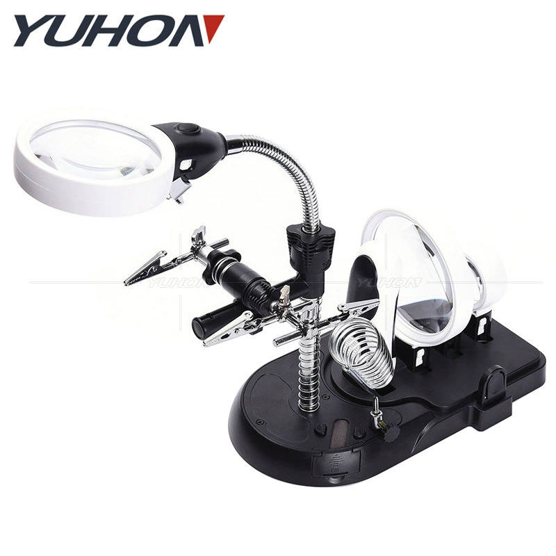 2,5 раза 5 раз 16 раз Электрический luotie трехкратный Объектив Светодиодная лампа настольная лампа для обслуживания портативная сменная Лупа